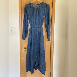 Gap size M Tall long-sleeve denim dress